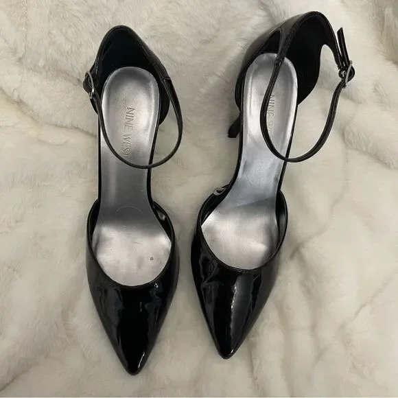 Nine West Pointed Toed Black Heels - Picture 5 of 6